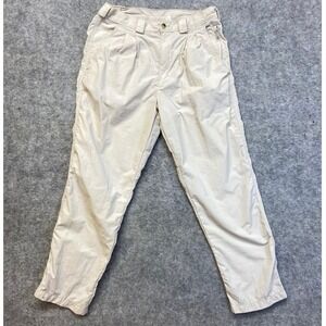 TravelSmith Hiking Pants Mens‎ Medium Short Beige Excellent Nylon Pleated 8514